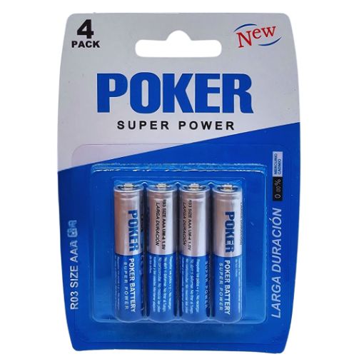 Imagen de PILAS POKER AAA 12/4**