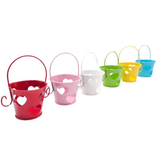 Imagen de CUBETA METAL CORAZON VARIADA 6X4CM**