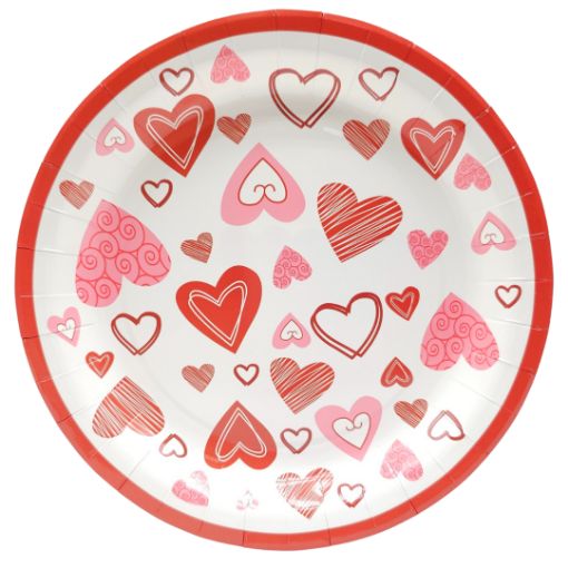 Imagen de PLATO CARTON 9" SAN VALENTIN 1/10**