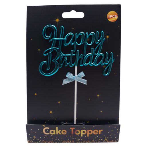 Imagen de CAKE TOPPER HAPPY BIRTHDAY AZUL**