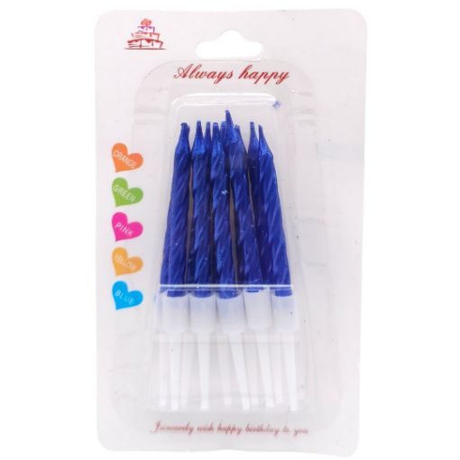 Imagen de VELA CERA PEQ AZUL 1/10 **