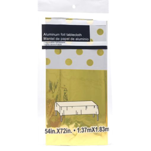 Imagen de MANTEL COLOR DORADO CON PUNTO 54X72"**