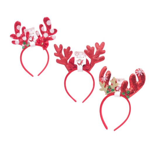 Imagen de CINTILLO RENO NAVIDAD CON BRILLO**