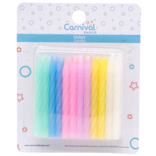 Imagen de VELA CERA CLASICA PASTEL 1/24 **