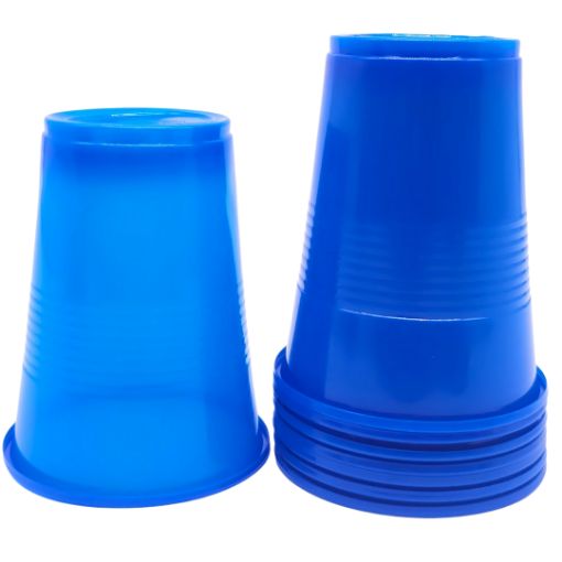 Imagen de VASO PLASTICO 9OZ AZUL ROYAL 1/8.**