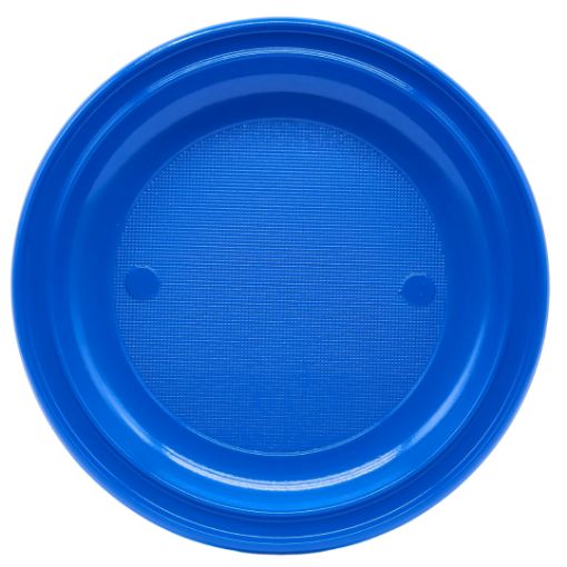 Imagen de PLATO PLASTICO 9" AZUL ROYAL 1/8**