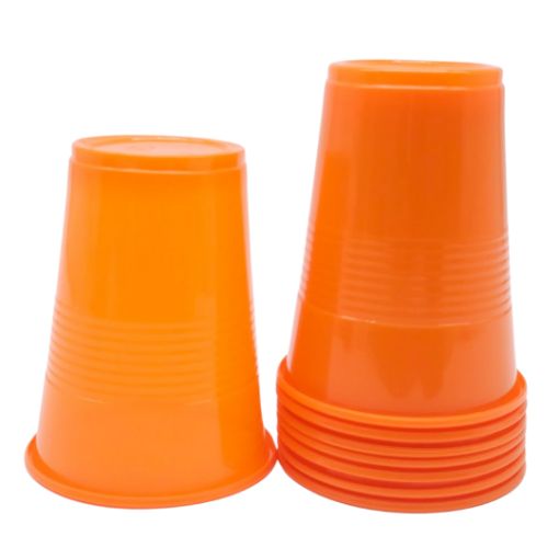 Imagen de VASO PLASTICO 9OZ NARANJA 1/8.**