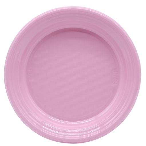 Imagen de PLATO PLASTICO 7" ROSA BEBÉ 1/8**