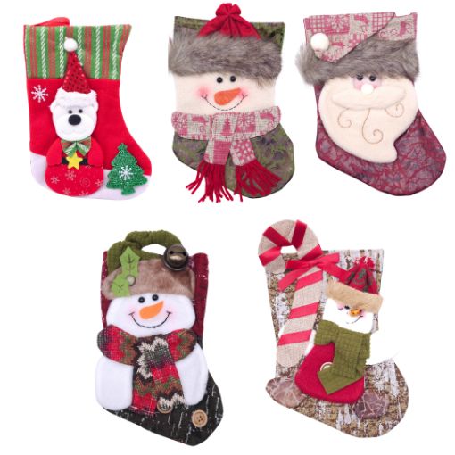 Imagen de MEDIAS NAVIDEÑAS DECORADAS 14X22CM**