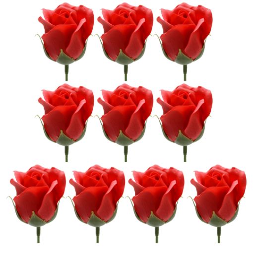 Imagen de ROSA BOTON 6.5CM ROJO VINO 1/10 **