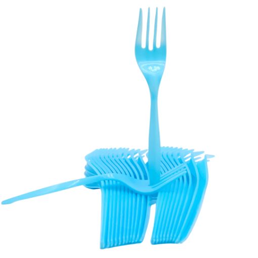 Imagen de TENEDOR COLOR AZUL CIELO 12/24 **