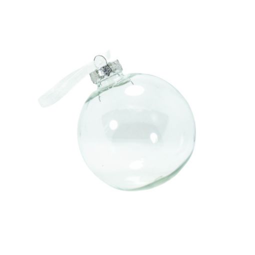 Imagen de BOLA RELLENABLE/PLATA 10CM 1/3 ***