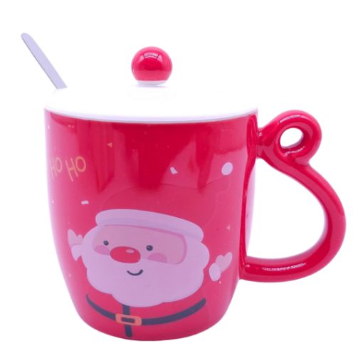Imagen de TAZA NAVIDAD C/TAPA Y CUCHARA R304-070***