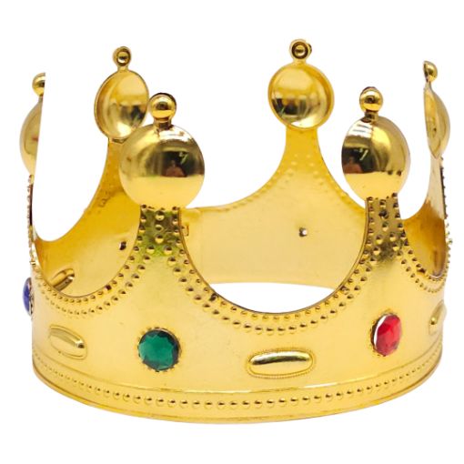 Imagen de CORONA PLASTICA REY DORADA 1/1**