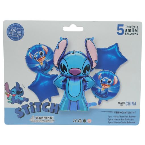 Imagen de SET DE GLOBOS STITCH 1/5**
