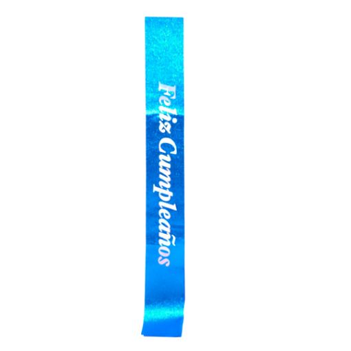 Imagen de BANDANA AZUL ROYAL FELIZ CUMPLEAÑOS 1/1***
