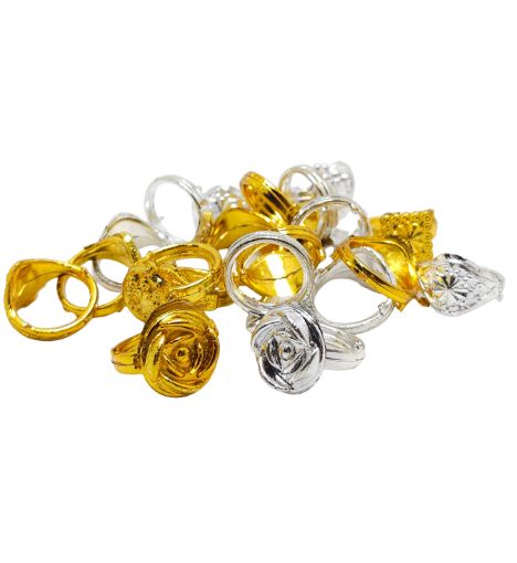 Imagen de ANILLO DORADO/PLATA PIÑATERIA 1/20**