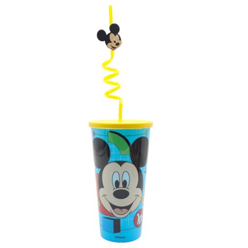 Imagen de VASO C/SORBETE MICKEY 900ML 48/1