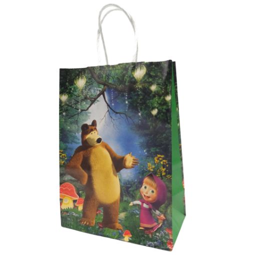 Imagen de BOLSA PAPEL 15X21X8CM MASHA Y EL OSO 12/1