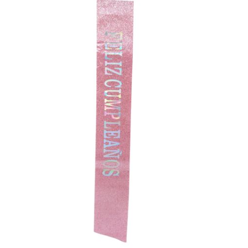 Imagen de BANDANA ROSA FELIZ CUMPLEAÑOS 1/1