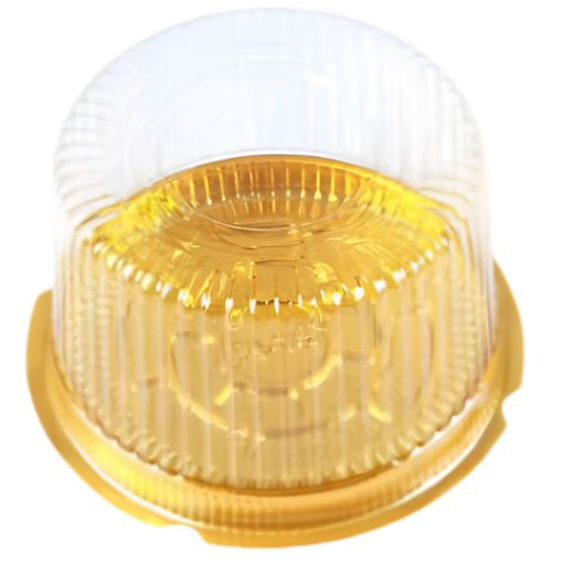 Imagen de ENVASE CIRCULAR BASE DORADA 16X8.5CM