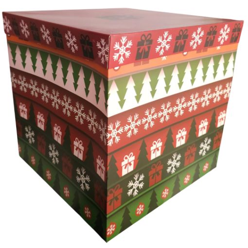 Imagen de CAJA REGALO NAVIDAD 31X31X31CM