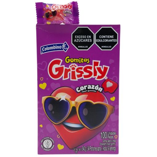 Imagen de GOMITA GRISSLY 8/100 CORAZON.**