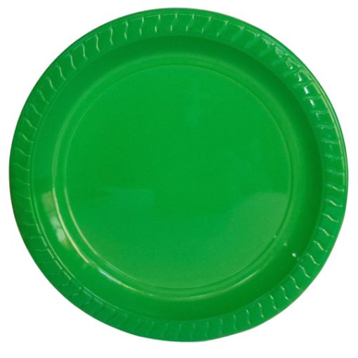 Imagen de PLATO PLASTICO 7" COLOR VERDE NAVIDAD 1/20